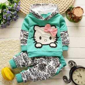 bibiCola baby girls clothing set children spring autumn 2pcs sport suits children tracksuits for girls kids  sport suits