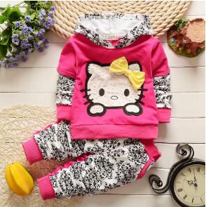 bibiCola baby girls clothing set children spring autumn 2pcs sport suits children tracksuits for girls kids  sport suits