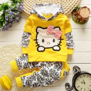 bibiCola baby girls clothing set children spring autumn 2pcs sport suits children tracksuits for girls kids  sport suits