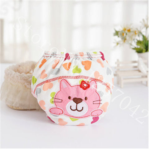 Baby Cotton Training Pants Panties Baby Diapers Reusable Cloth Diaper Nappies Washable Infants Children Underwear Nappy Changing