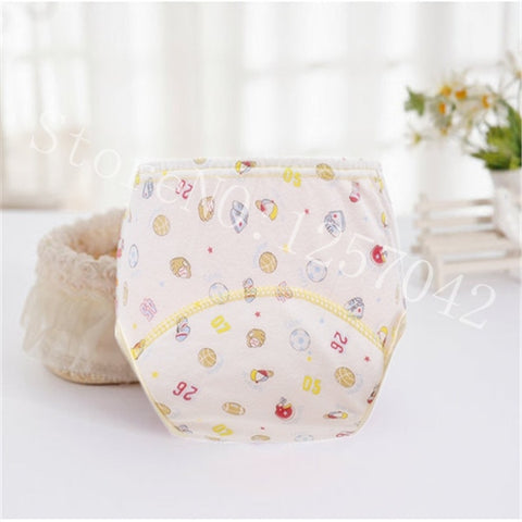 Baby Cotton Training Pants Panties Baby Diapers Reusable Cloth Diaper Nappies Washable Infants Children Underwear Nappy Changing