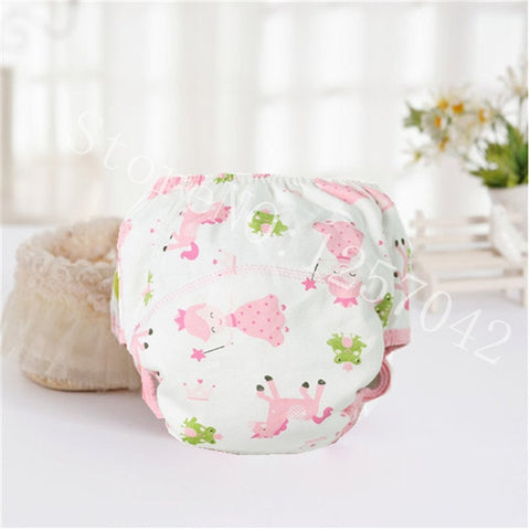 Baby Cotton Training Pants Panties Baby Diapers Reusable Cloth Diaper Nappies Washable Infants Children Underwear Nappy Changing