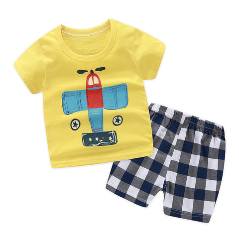 Summer children clothing sets cartoon toddler girls clothing sets top+pant 2Pcs/sets kids casual boys clothes sport suits outfit