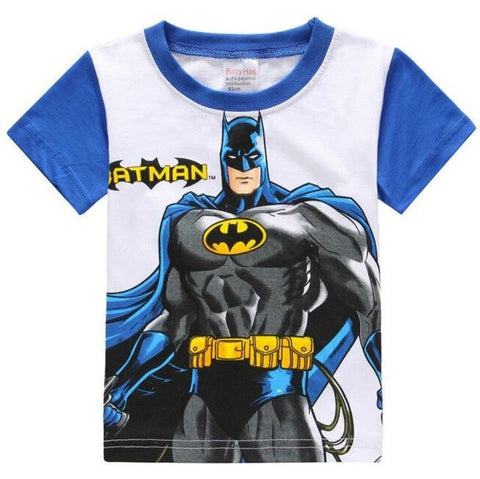 Summer Marvel T-shirt Kids Clothing Super hero T shirt Clothes Captain America Batman Spiderman Superman T shirt Boys Clothing