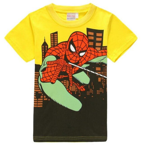 Summer Marvel T-shirt Kids Clothing Super hero T shirt Clothes Captain America Batman Spiderman Superman T shirt Boys Clothing