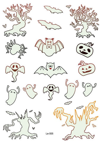 BalleenShiny Luminous Tattoos Glow In The Dark Children's Temporary Tattoos Kids Christmas Fluorescent Waterproof Cute Stickers