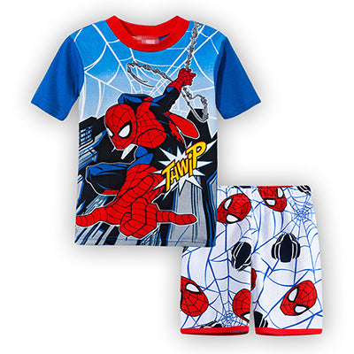 Summer Marvel T-shirt Kids Clothing Super hero Casual Clothes set cartoon Batman Spiderman cotton T shirt Boys Clothes