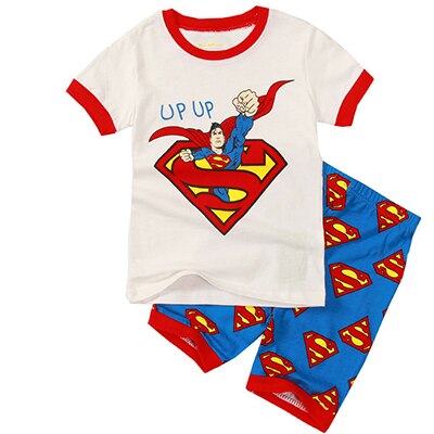 Summer Marvel T-shirt Kids Clothing Super hero Casual Clothes set cartoon Batman Spiderman cotton T shirt Boys Clothes