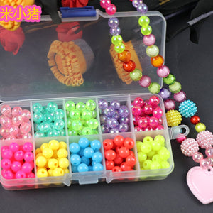 200pcs Beads Toys For Children DIY Hand-made Necklaces Bracelets Girl Kids Toddler Beaded Puzzles Educational Toy Free Shipping