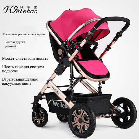 High landscape baby stroller can sit four wheel shock absorber folding two-way bb baby child baby stroller