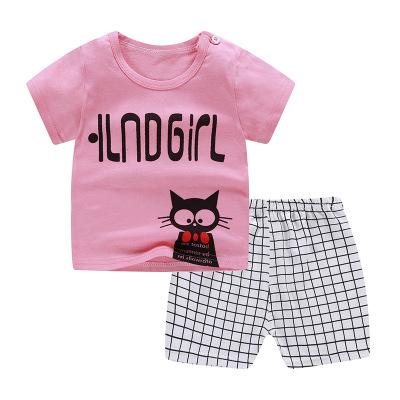 Summer Baby Kids Short Sleeves+Shorts Baby Boy Fashion Clothing Sets Baby Girl Lovely Clothing Outfits