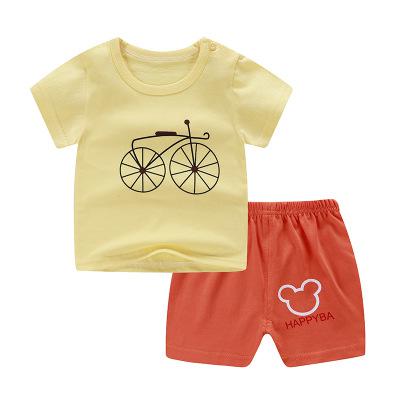 Summer Baby Kids Short Sleeves+Shorts Baby Boy Fashion Clothing Sets Baby Girl Lovely Clothing Outfits