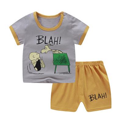 Summer Baby Kids Short Sleeves+Shorts Baby Boy Fashion Clothing Sets Baby Girl Lovely Clothing Outfits