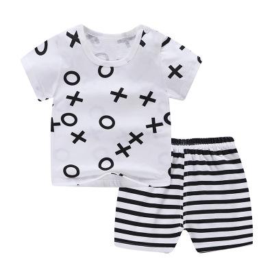 Summer Baby Kids Short Sleeves+Shorts Baby Boy Fashion Clothing Sets Baby Girl Lovely Clothing Outfits