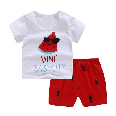 Summer Baby Kids Short Sleeves+Shorts Baby Boy Fashion Clothing Sets Baby Girl Lovely Clothing Outfits