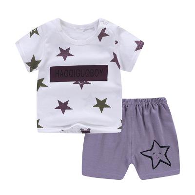 Summer Baby Kids Short Sleeves+Shorts Baby Boy Fashion Clothing Sets Baby Girl Lovely Clothing Outfits