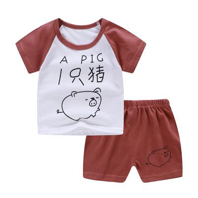 Summer Baby Kids Short Sleeves+Shorts Baby Boy Fashion Clothing Sets Baby Girl Lovely Clothing Outfits