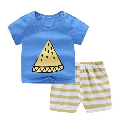 Summer Baby Kids Short Sleeves+Shorts Baby Boy Fashion Clothing Sets Baby Girl Lovely Clothing Outfits