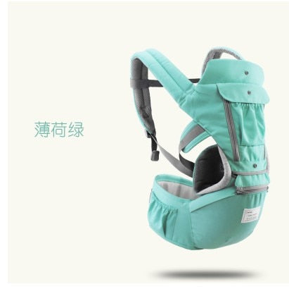 AIEBAO Ergonomic Baby Carrier Infant Kid Baby Hipseat Sling Front Facing Kangaroo Baby Wrap Carrier for Baby Travel 0-36 Months