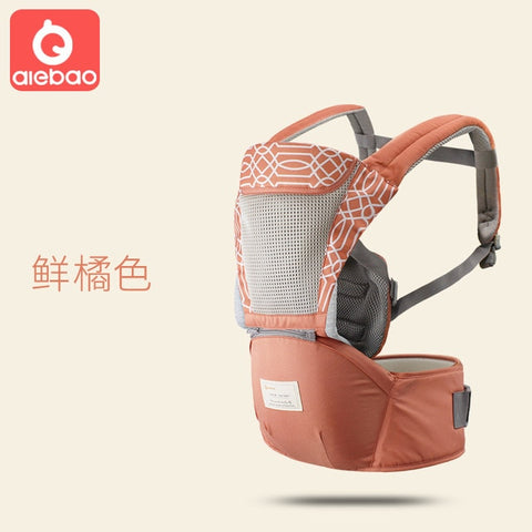 AIEBAO Ergonomic Baby Carrier Infant Kid Baby Hipseat Sling Front Facing Kangaroo Baby Wrap Carrier for Baby Travel 0-36 Months