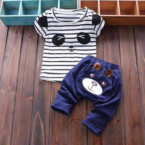 2019 Children Clothing Summer Baby Boys Clothes Set T-Shirt+Shorts 2 Pcs Suits Toddler Boys Clothes Kids Cotton Comfortable Sets