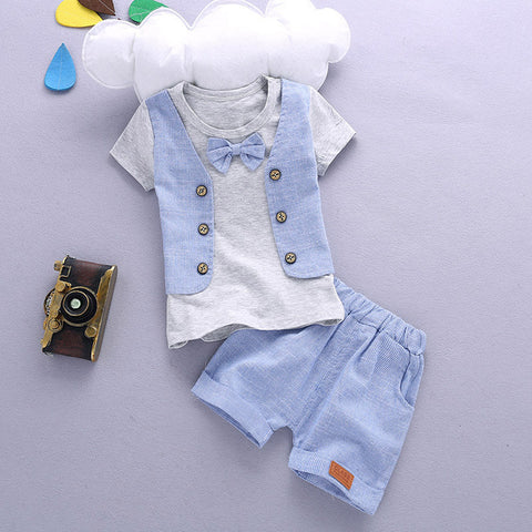 2019 Children Clothing Summer Baby Boys Clothes Set T-Shirt+Shorts 2 Pcs Suits Toddler Boys Clothes Kids Cotton Comfortable Sets