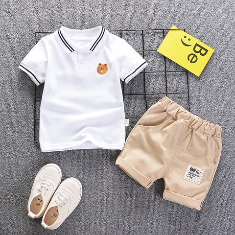 2019 Children Clothing Summer Baby Boys Clothes Set T-Shirt+Shorts 2 Pcs Suits Toddler Boys Clothes Kids Cotton Comfortable Sets