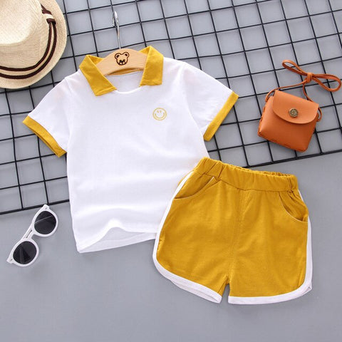 2019 Children Clothing Summer Baby Boys Clothes Set T-Shirt+Shorts 2 Pcs Suits Toddler Boys Clothes Kids Cotton Comfortable Sets