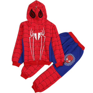 3-8Y Spiderman Baby Boys Clothing Sets Cotton Sport Suit Children Fashion Cool Spider Man Cosplay Costume Kids Tracksuit Clothes