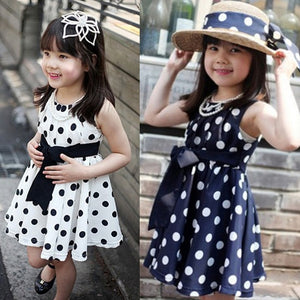 Summer New Fashion 1PC Kids Children Clothing Polka Dot Girl Chiffon Sundress Dress Wholesale Free Ship Z5