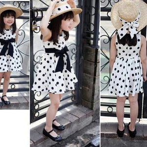 Summer New Fashion 1PC Kids Children Clothing Polka Dot Girl Chiffon Sundress Dress Wholesale Free Ship Z5